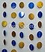 Circular Dots Hangings Set (5, Royal Blue and Glittering Gold Polka Dots Hangings)