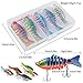 Sougayilang Bass Fishing Lure Multi Jointed Swimbait 7 Segment Lifelike Trout topwater Crankbait Pack of 5
