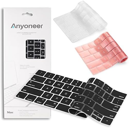 Anyoneer 3 Pack Premium Ultra Thin Keyboard Protector for MacBook Pro with Touch Bar 13" or 15" (2016 Release, Apple Model Number A1706, A1707)