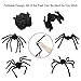 ZDATT 3-Pack Halloween Spider Decorations 55 inch Giant Spider Halloween Spiders Large Outdoor Spider Decoration Yard Spider Halloween Decor Scary Halloween Decoration Fake Large Hairy Spider Props