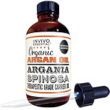 Organic Argan Oil Premium Therapeutic Grade 4 Ounce Liquid Carrier Oil For Aromatherapy Relaxing Massage and Diluting Essential Oils With Free Dropper