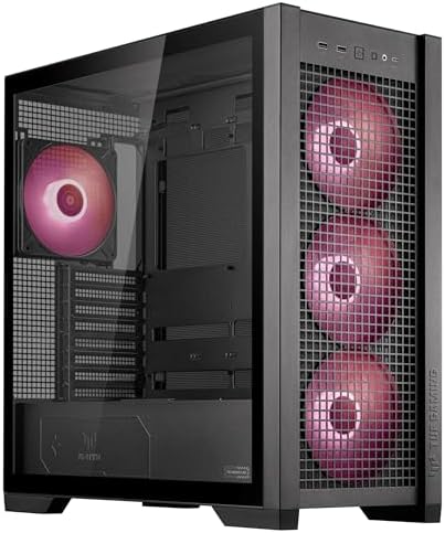 TUF GAMING GT302 TG ARGB BLK, Case Gaming E-ATX Nero, Vetro Temperato