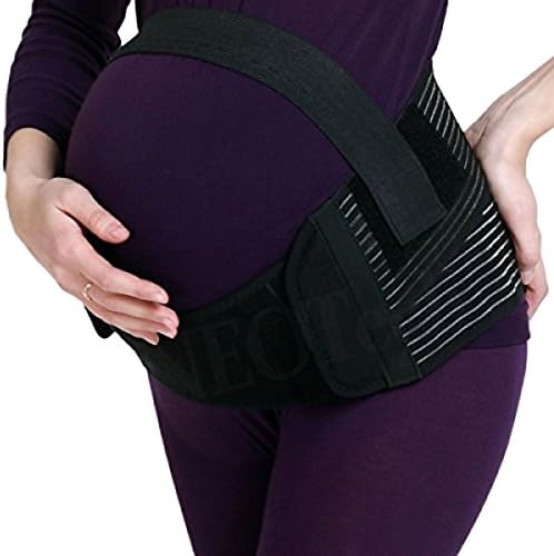 Mother-To-Be Maternity Belt Waist Abdomen Support Pregnant Belly Band Back Brace Black L
