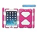 iPad Mini Case, ACEGUARDER Full Body Protective Rubber Hard Standing Cover (Impact Resistant) (Shockproof) (Kidsproof) with Screen Protector for Apple iPad Mini 1 2 3 (Pink White)