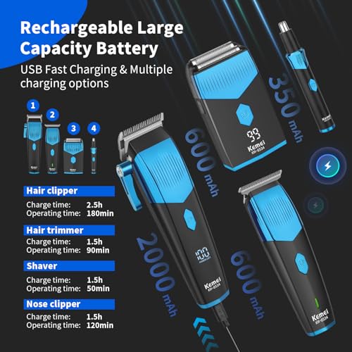 KEMEI 8534 Professional Electric Hair Clipper Set Beard and Nose Trimmer Ear Hair Kit
