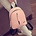 Creazy Women Leather Backpacks Schoolbags Travel Shoulder Bag (Pink)