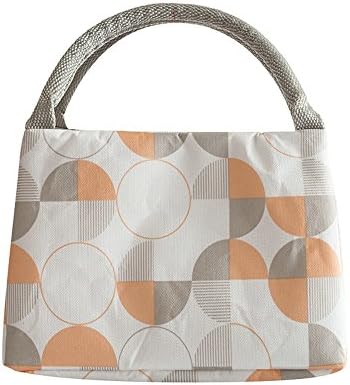 IRCtek Waterproof Portable Lunch Bag Lunch Box Bag Heat Retaining Bag - Thicker Pearl Wool (White-circle)