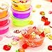 Habbi Slime Charms Set 180pcs Slime Charms Mixed Fruit Candy Food Resin Flatback Cute Slime Beads for DIY Crafts Making, Ornament Scrapbooking