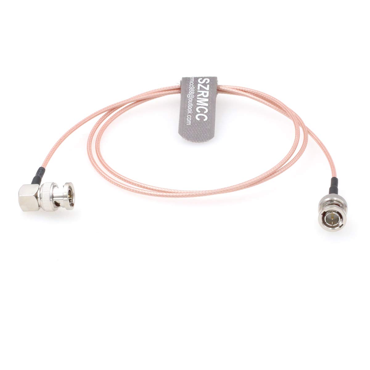 SZRMCC BNC Male to Right Angle BNC Male 75ohm HD-SDI 3G RG179 Video Coaxial Cable for ARRI RED Blackmagic Cameras Atomos SmallHD Monitor (80cm)