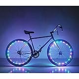 Soondar Uprated USB Powered Rechargeable Water Resistant Cool 20 LED Bicycle Bike Cycling Wheel Light Safety Light Spoke Light Lamp Lightweight Accessory (1-PACK COLOR)