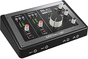 Solid State Logic SSL 2 Plus MKII USB Audio Interface with Dual Headphones, Four Balanced Outputs, and Class-Leading Mic Preamps