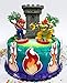 Super Mario Brothers Mario Versus Bowser Castle Themed Birthday Cake Topper Set
