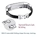 bayite Leather Bands Compatible with Fitbit Alta and Alta HR, Adjustable Metal Buckle Leather Wristband, Cord Braided Black Small 5.5