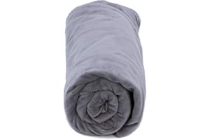 INSEN Pregnancy Body Pillow Velour Cover,C Shaped Full Body Pillow Cover for Pregnant Women (Grey Velour)