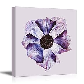 Square Watercolor Style Purple Flower Petal