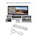 Finduat Power Strip Surge Protector 3-Outlets 4-USB Charging Ports, Adapter For Home/Office/Travel Mini Power Strip Charging Ports Power Adapter 6.56 fts Cable – White