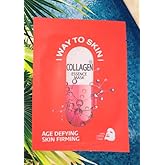 Age Defying Collagen Essence Face Mask, Red, Anti-Aging Skin Firming Treatment, Korean Beauty Sheet Masks