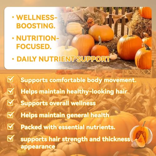 Pumpkin Seed Oil, Pumpkin Seed Oil Capsules with Saw Palmetto| for Hair Growth - Non-GMO - 180 Softgels | 3000mg Cold Pressed white