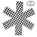 Pan and Pot Protectors - Set of 8 - [PLAID BLACK AND WHITE] - Cookware Guards and Savers | Avoid Scratching Kitchenware Surface Pots And Pans Protector All Sizes
