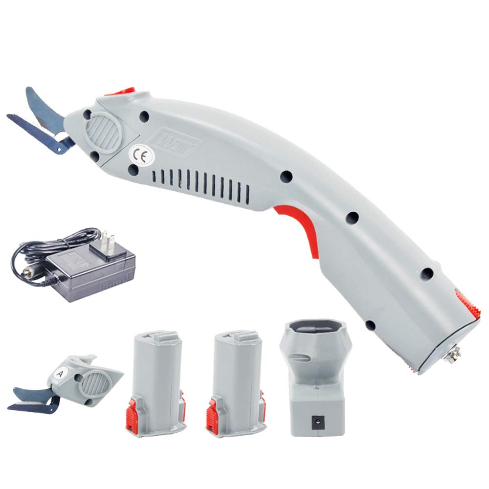 Photo 1 of MXBAOHENG Wbt-1 Portable Electric Scissors Rechargeable & Pluggable Cordless Power Scissor w/ 2 Batteries and Blades for Cardboard/Carpet/Paperboard/Leather