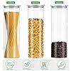 Glass-Jars-Embedo-Glass-Storage-Jars-1400-ml-Airtight-Food-Jars-Set-of-3-Food-Canisters-Kitchen-Canisters-for-Spaghetti-Flour-Coffee-Sugar-Pasta-Glass-Food-Storage-Containers-Set Glass Jars, Embedo Glass Storage Jars 1400 ml Airtight Food Jars Set of 3 Food Canisters Kitchen Canisters for Spaghetti, Flour, Coffee, Sugar, Pasta, Glass Food Storage Containers Set…