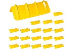 Mytee Products 20 Pack 8"x8"x24" Yellow Flatbed Corner Protector - V Shaped Edge Guard for Tie-Down Winch & Ratchet Straps - Plastic Corner Protector for Flatbed Trailer Cargo Load