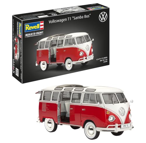 Revell 07399 Volkswagen T1 Samba Bus 1:24 Scale Unbuilt/Unpainted Plastic Model Kit