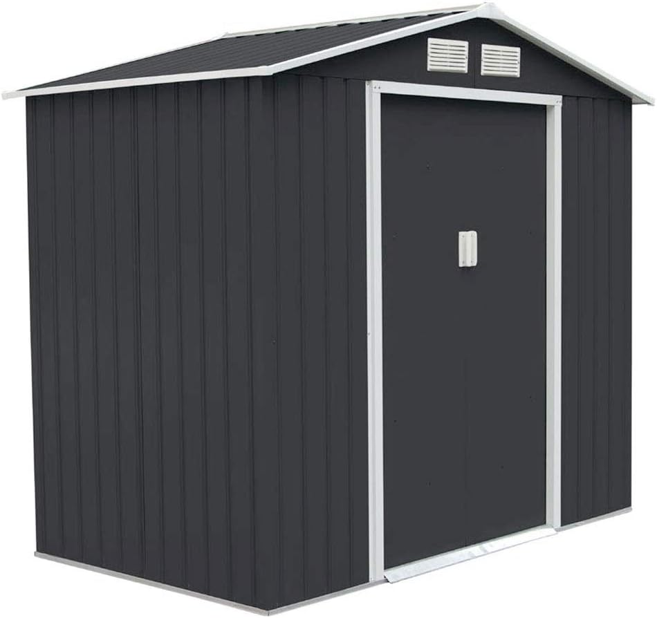 SVITA S100 XL Metall Gerätehaus Verschiedene Größen Geräteschuppen Garten Schuppen Gartenhaus Farbwahl (grau)