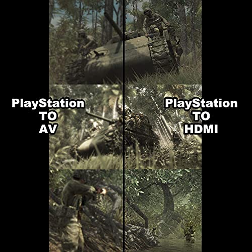 Azduou PS2 to HDMI Converter HDMI Cable for PlayStation 2/ PlayStation 3 Console. Connecting PS2/ PS3 to HDTV with True Ypbpr HD Signal Output (100% Improve Video Quality)