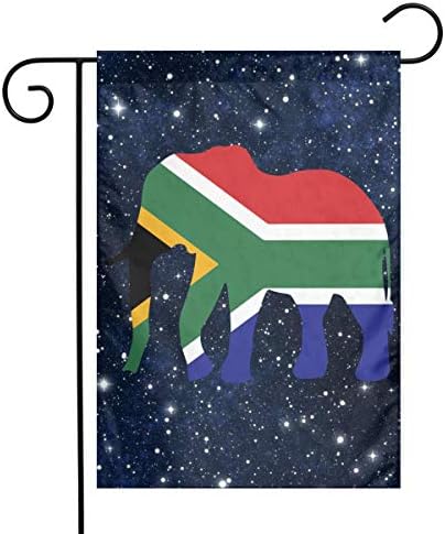 Q99 Elephant South Africa Flag Garden Flag Decorative Flag 12 X 18 Inch Courtyard Flag Balcony Flag
