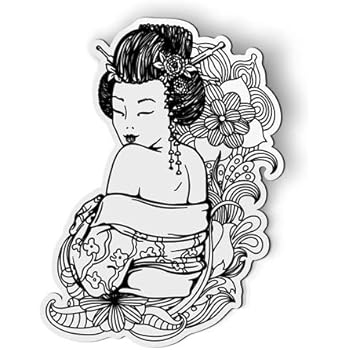 AK Wall Art Geisha - Magnet - Car Fridge Locker - Select Size