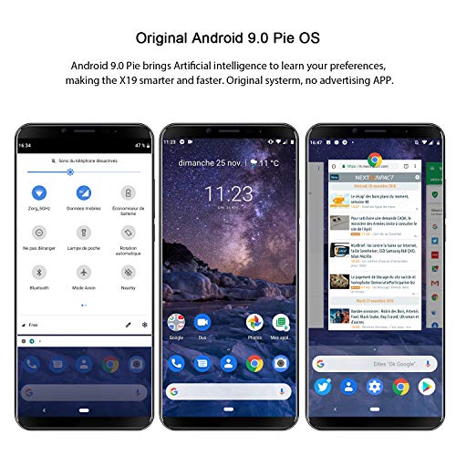 4G Unlocked Smartphone, Cubot X19, 5.93 inch FHD, Android 9.0, 4GB+64GB, Dual SIM, 4000mAh, 8MP+16MP, Face Unlock Finger Print (Black) - Thumbnail 6