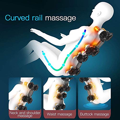 Massage Chair, WOVTE Luxurious Electric Full Body S-track Zero Gravity FDA Approved Shiatsu Massaging Chair Recliner with Heating Back, Foot Roller and Air Massage System for Home Office Use, Black