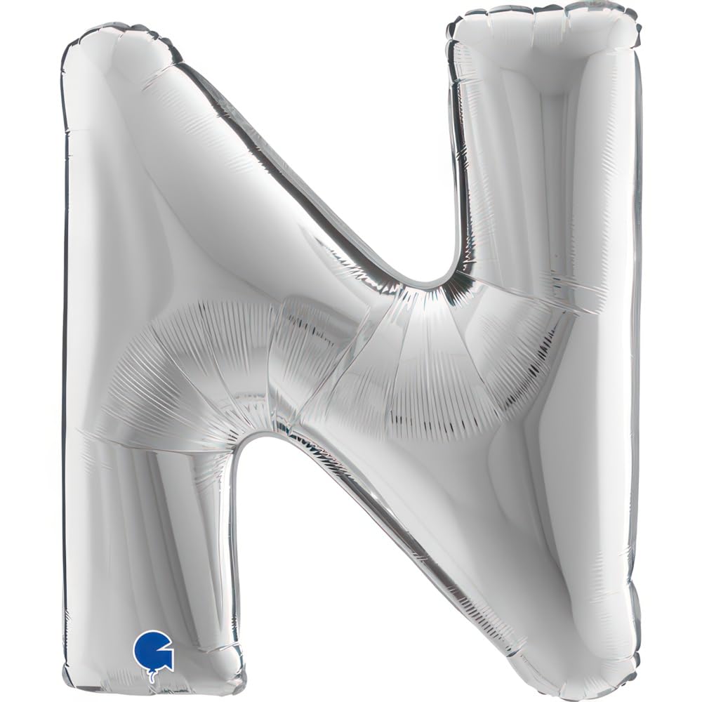 Grabo Letter N Balloon Superloon Single Pack, Length- 40 Inch, Colour- Silver