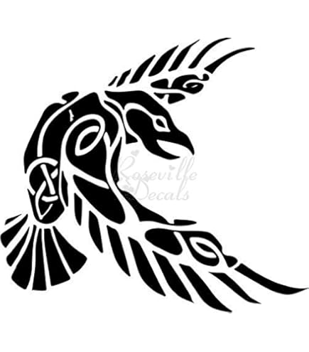 2x Sticker Car Decal Biker Banner Tuning Viking Raven Helmet - Foto 4