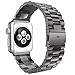 Apple Watch Band, iVAPO 38mm Stainless Steel Replacement Link Bracelet Strap Classic iWatch Wristband with Tools for Apple Watch (38mm Space Gray)
