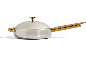 Our Place Titanium Always Pan Pro - 27cm (2.65L) No-Coating Nonstick Skillet | Tri-Ply Titanium & Stainless Steel | Safe for 