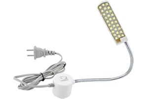 Bonlux LED Sewing Machine Light 2W Working Gooseneck Lamp 30 LEDs, with Magnetic Mounting Base for Home or Sewing Machine (30 LEDs), Daylight 6000K