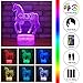 YeeSeeJee Unicorn Gifts Night Light with 16 Colors Adjustable Remote & 7 Colors Dimmable Smart Touch Unicorn Toys for Girls Age 1 2 3 4 5 6 7 8 9 Year Old Girl Gifts(Unicorn 16CW)