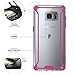 Galaxy S7 Edge Case, POETIC [Affinity Series] [Premium Thin][Corner Protection]No Bulk/Protection where its needed/Dual Material Protective Bumper Case for Samsung Galaxy S7 Edge Pink/Clear