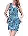 PrettyGuide Women's Sexy Deep V Neck Sequin Glitter Bodycon Stretchy Mini Party Dress