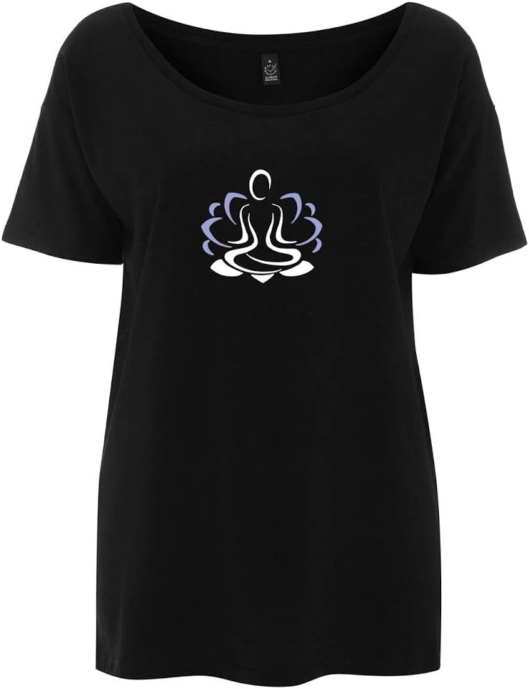 Womens Over-Sized Yoga Lotus Design Top Made from Eucalyptus Fibre and Organic Cotton