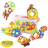 Magnetic Blocks â€“ Magnetic Tiles - Magnetic Toys â€“ Magnetic Building Set - Building Tiles â€“ Magnetic Shapes - Magnetic Building Toys â€“ Magnetic Building Game â€“ Shape Mags â€“â€“ 120 PCS