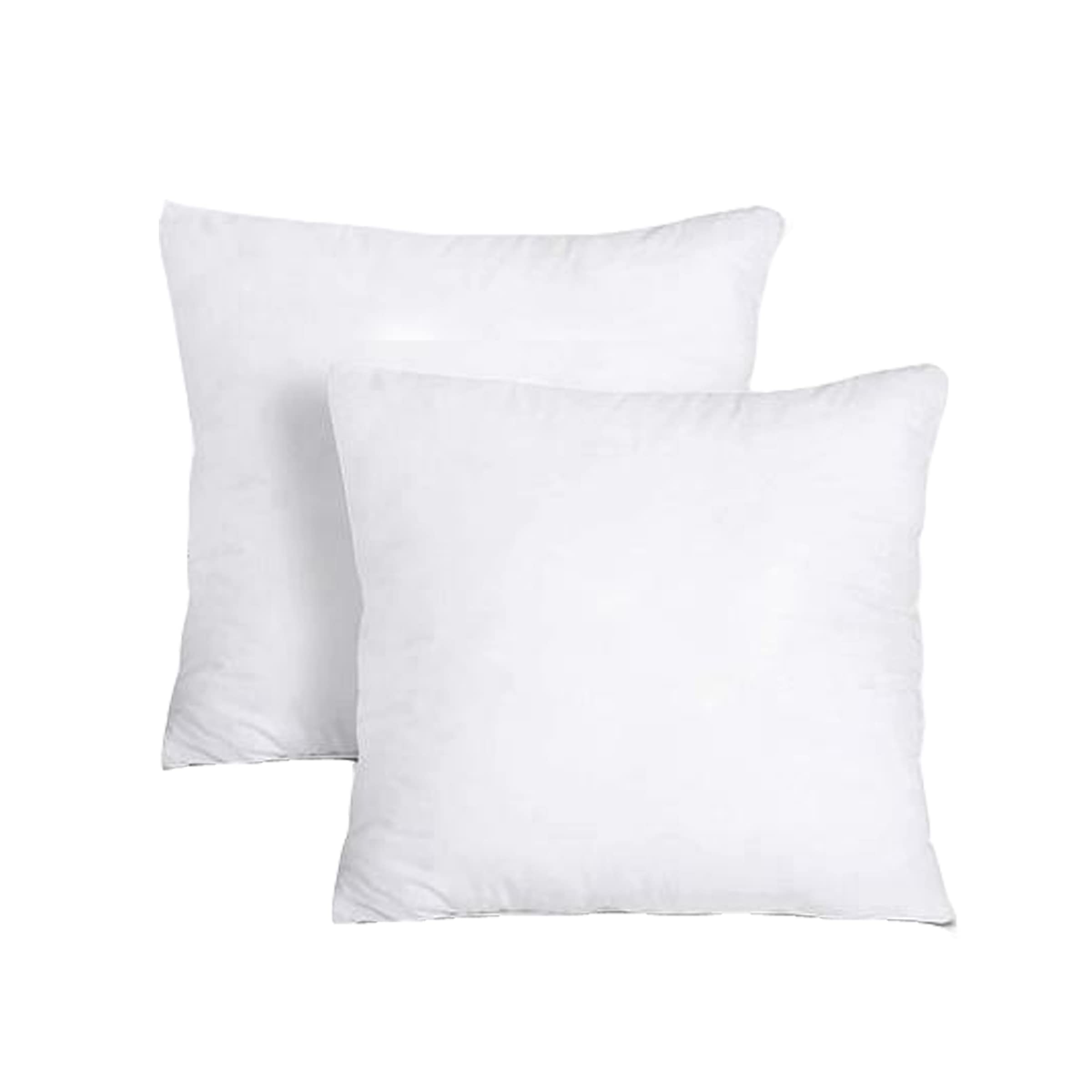 Extra Fill Plump Cushion Inner Pads (Pack of 2), 45 x 45 cm (18" x 18") | 100% Hollowfibre Cushions Inners Fillers Scatters - Cushion Stuffer Inserts, Hollowfibre Pillows (White)