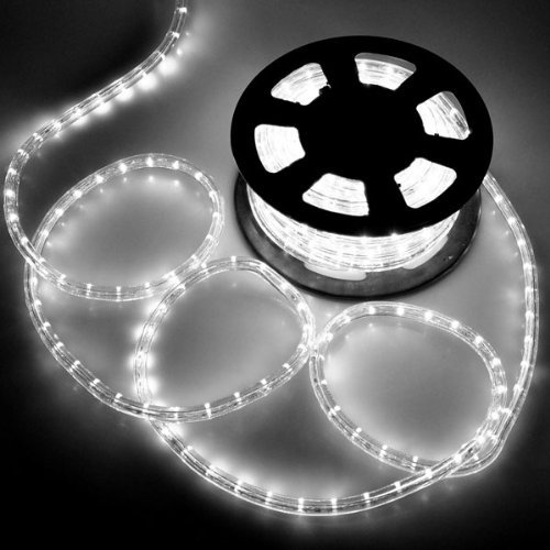 PUHONG 110V 2-Wire Waterproof LED Rope Light Kit for Background,Outdoor,Christmas Lighting,Trees,Bridges and Decorations Eaves with UL Certified (100FT/30M) (White) - Thumbnail 6