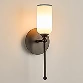 Fanyank vntage Alabaster Wall Sconce, 15.4inch Natural Marble Lampshade Wall Sconce, Hardwired Sconce LED Modern Wall Lamp fo