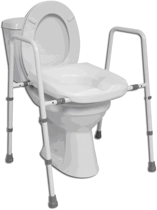 NRS Healthcare M11089 Mowbray Toilet Seat and Frame Free Standing Width Adjustable (Eligible NRS Healthcare M11089 Mowbray Toilet Seat and Frame Free Standing Width Adjustable (Eligible