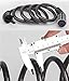 Willceal Bike Lock Bicycle Chain Lock,with 5-Digit Resettable Number and Mounting Bracket,Combination Coiling Cable Lock Best for Bicycle Outdoors - 4 Feet x 1/2 Inch (Black)