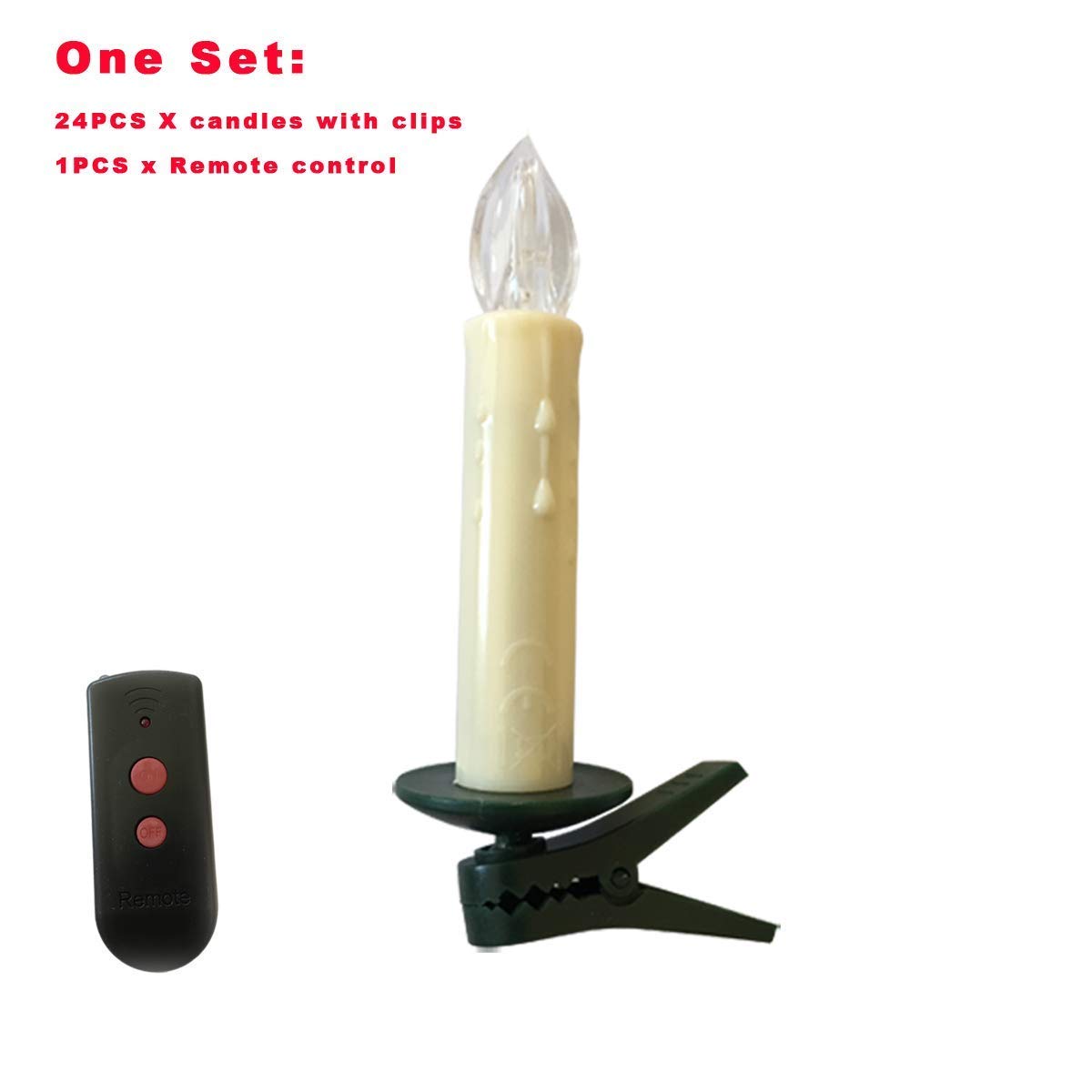 LED Christmas Flameless Candle Lights Wireless Remote Control LED