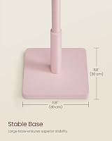 VASAGLE Coat Rack Solid Wood Freestanding Coat Stand 8 Hooks Jelly Pink view 4